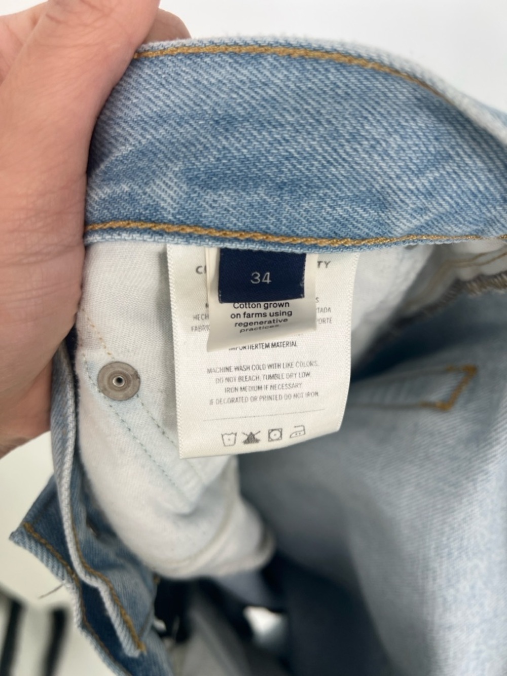 Citizens Of Humanity Ayla Long Inseam Light Blue Distressed Denim Shorts 34 - Picture 8 of 11